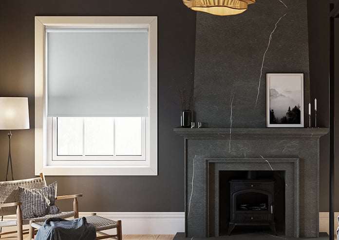 Florenza (Blackout), Alloy Grey - Motorised Roller Blind - Image 3